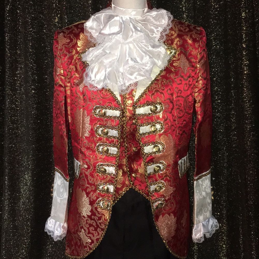 6 piece red & gold Edwardian band leader costume
